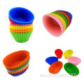 Tazas de muffins para hornear de silicona sin bpa reutilizables bolsillos de cupcake antiadherentes moldes para hornear